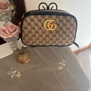 Gucci GG Canvas Marmont Small Shoulder Bag